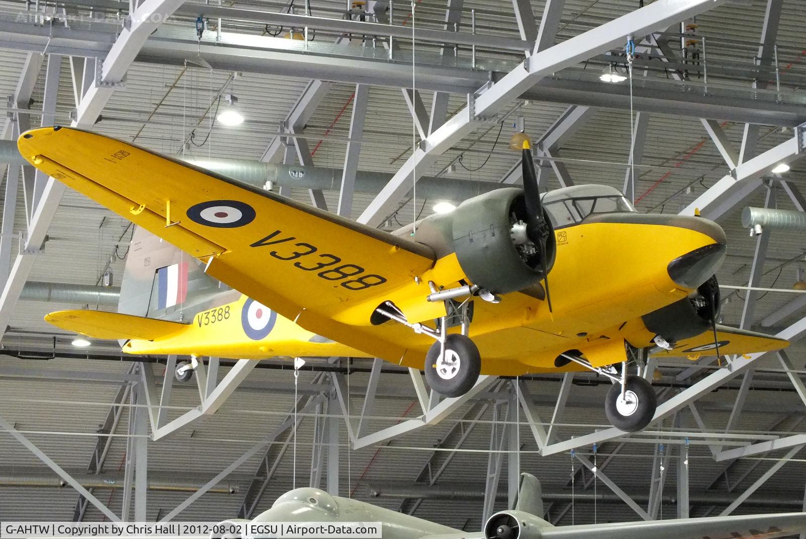 G-AHTW, 1940 Airspeed AS.10 Oxford I C/N 3083, The Oxford was built in 1940 and registered as G-AHTW, but it never saw RAF service. It was used as company communications aircraft until 1960 and came to Duxford in 1978, displayed inside the AirSpace hangar, Duxford. Wearing the serial V3388
