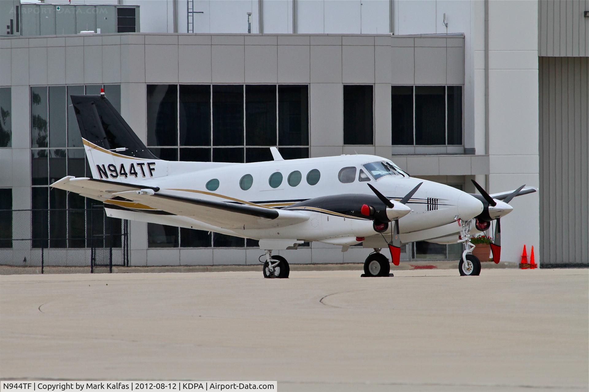 N944TF, 1976 Beech E90 King Air C/N LW-177, Beechcraft King Air E-90, on the ramp visiting DuPage.