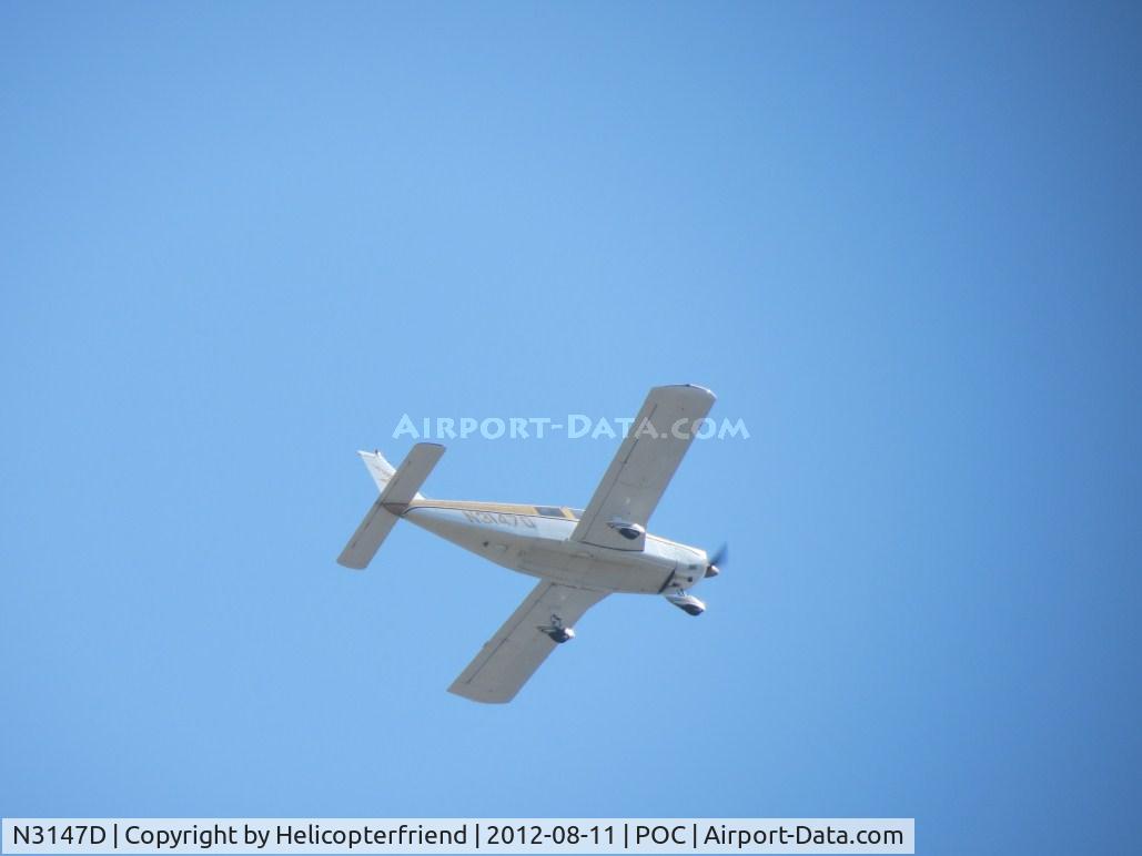 N3147D, 1968 Piper PA-32-300 Cherokee Six C/N 32-40412, Travelling eastbound leaving POC airspace and entering CCB airspace