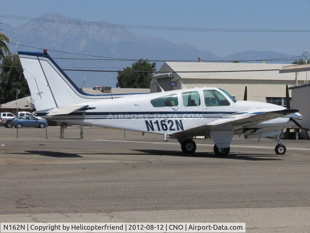 N162N, 1966 Beech C55 Baron (95-C55) C/N TE-154, Parked on the northside