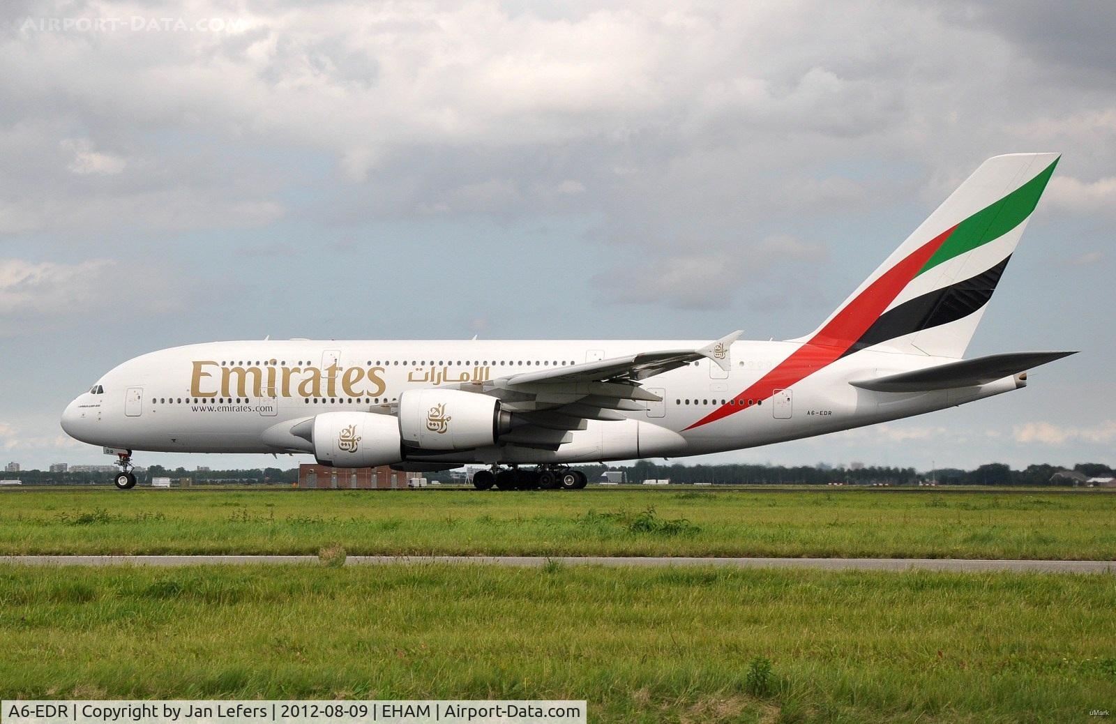 A6-EDR, 2011 Airbus A380-861 C/N 083, First start from Amsterdam Polderbaan