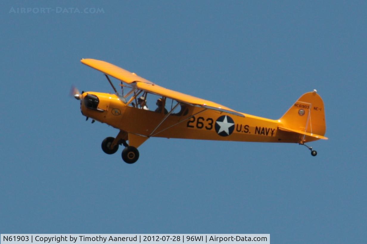 N61903, 1942 Piper J3C-65 Cub Cub C/N 8263, 1942 Piper J3C-65, c/n: 8263, flying from private airport near Vette's Seaplane base