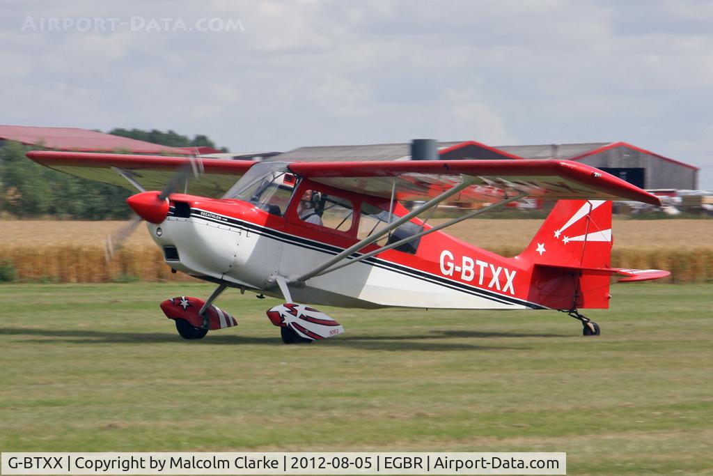 G-BTXX, 1980 Bellanca 8KCAB Decathlon C/N 595-80, Bellanca 8KCAB at The Real Aeroplane Club's Summer Madness Fly-In, Breighton Airfield, August 2012.