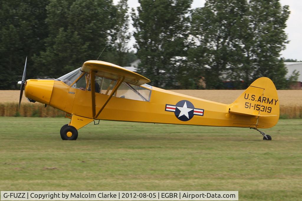 G-FUZZ, 1951 Piper L-18C Super Cub (PA-18-95) C/N 18-1016, Piper L-18C Super Cub at The Real Aeroplane Company's Summer Madness Fly-In, Breighton Airfield, August 2012.