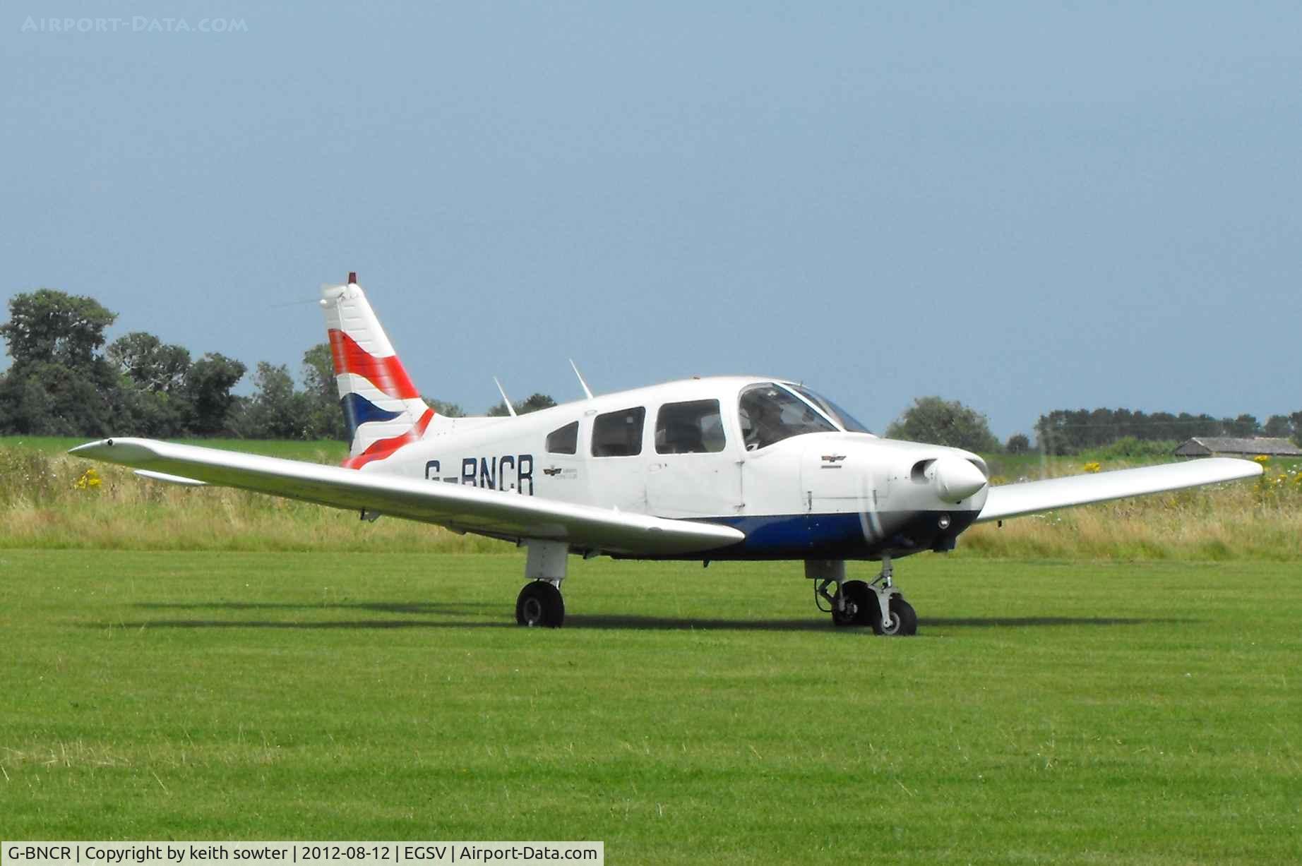 G-BNCR, 1980 Piper PA-28-161 Cherokee Warrior II C/N 28-8016111, taxying in at lunchtime
