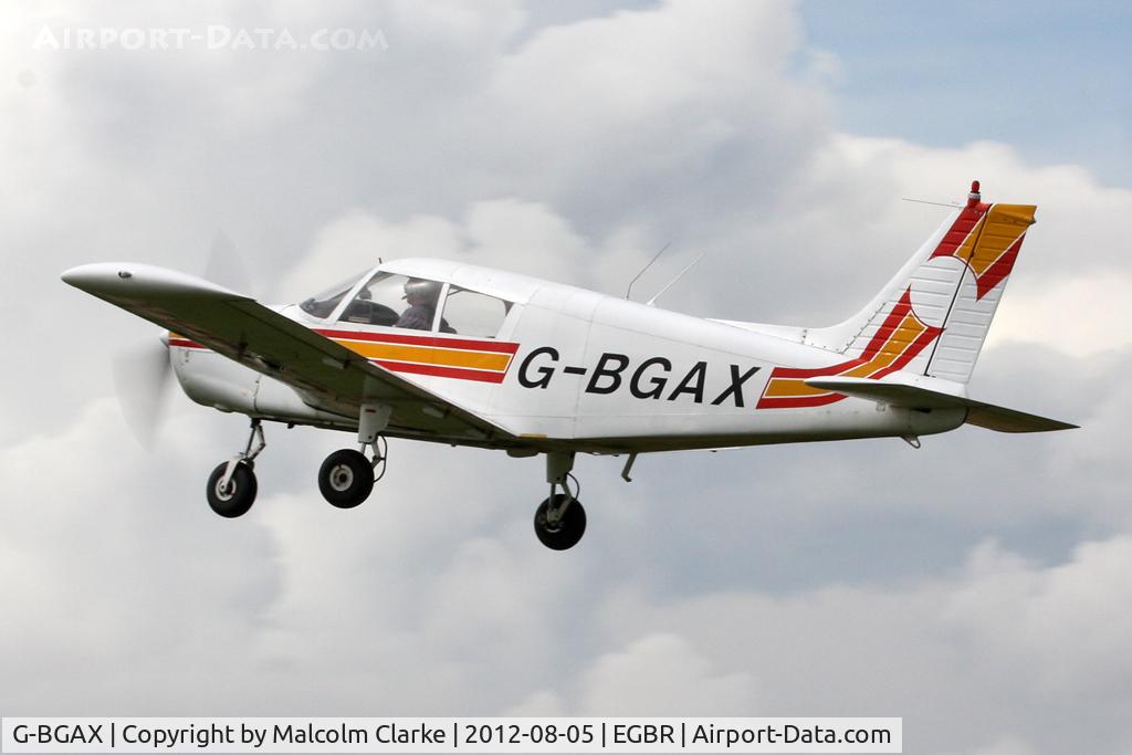 G-BGAX, 1973 Piper PA-28-140 Cherokee C/N 28-7325409, Piper PA-28-140 Cherokee at The Real Aeroplane Club's Summer Madness Fly-In, Breighton Airfield, August 2012.