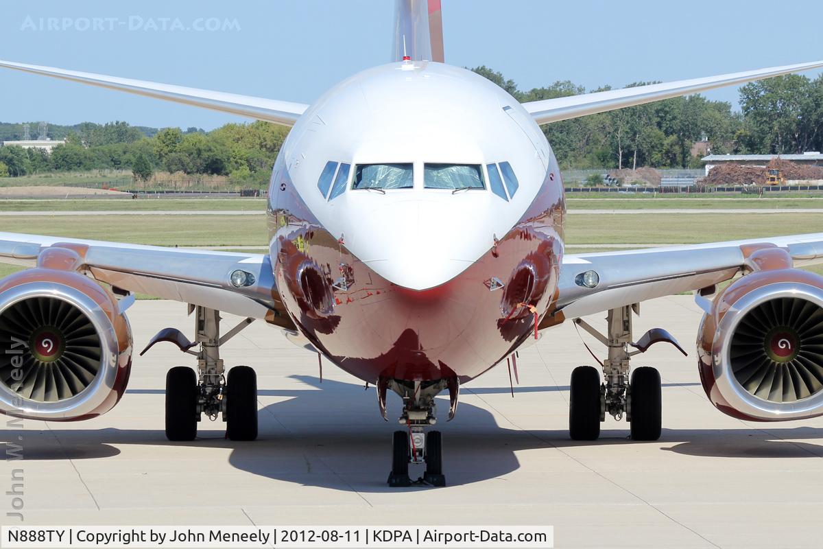 N888TY, 2000 Boeing 737-7AH C/N 29749, Aug 11, 2012 - Ty Corp's N888TY on the ramp at KDPA