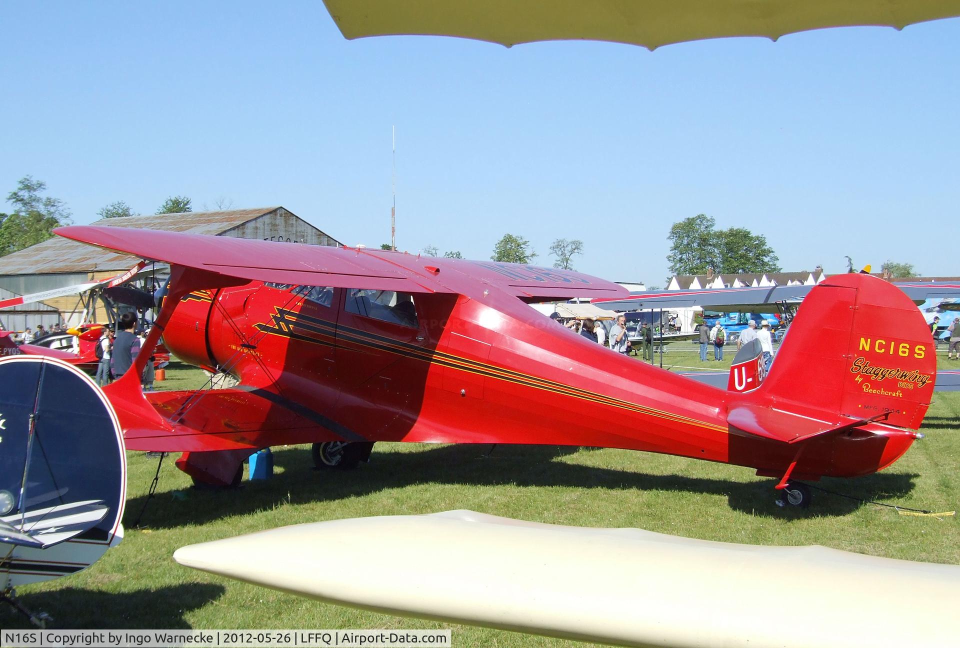 N16S, 1944 Beech D17S Staggerwing C/N 6687, Beechcraft D17S Staggerwing at the Meeting Aerien 2012, La-Ferte-Alais