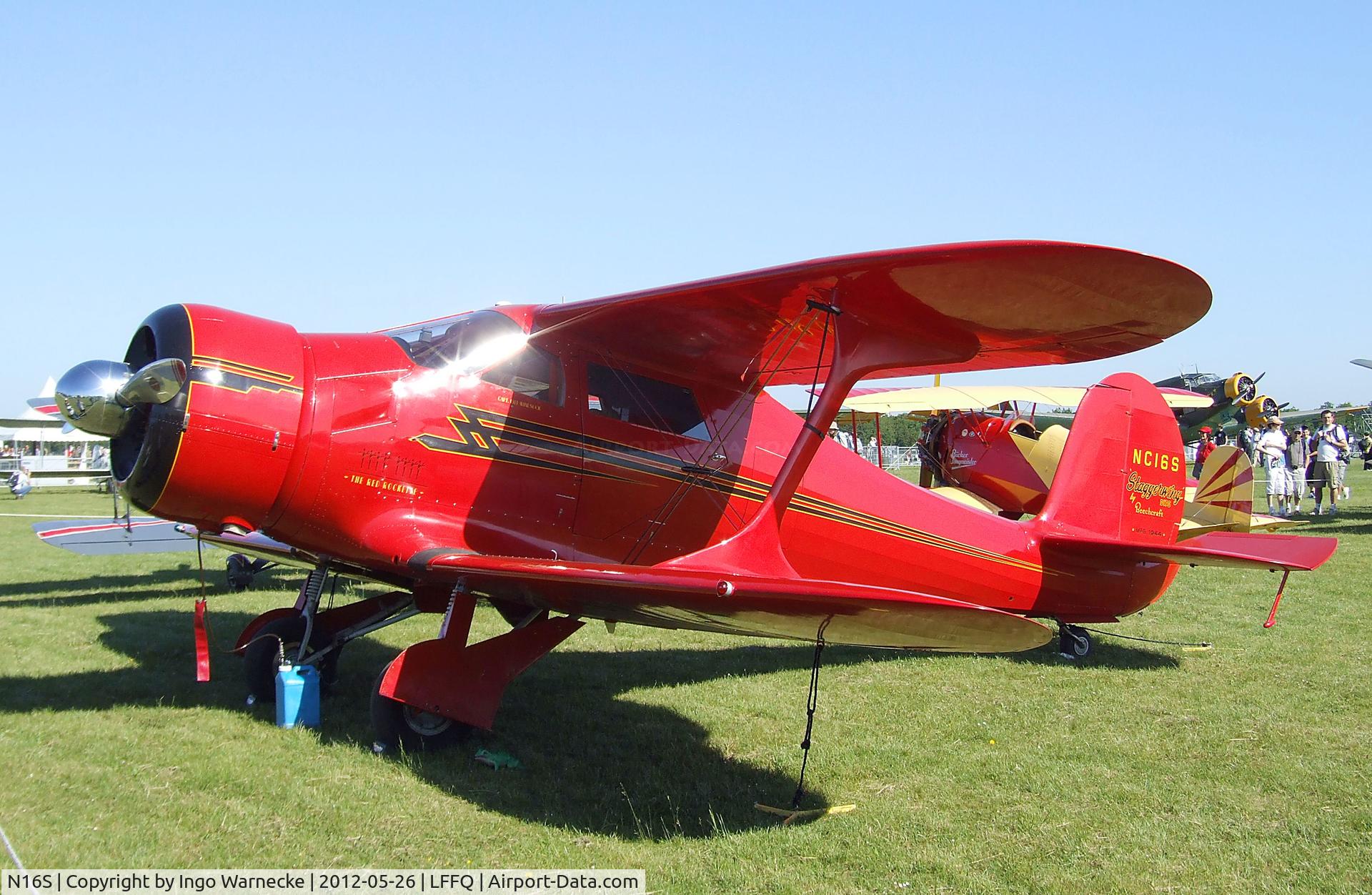 N16S, 1944 Beech D17S Staggerwing C/N 6687, Beechcraft D17S Staggerwing at the Meeting Aerien 2012, La-Ferte-Alais