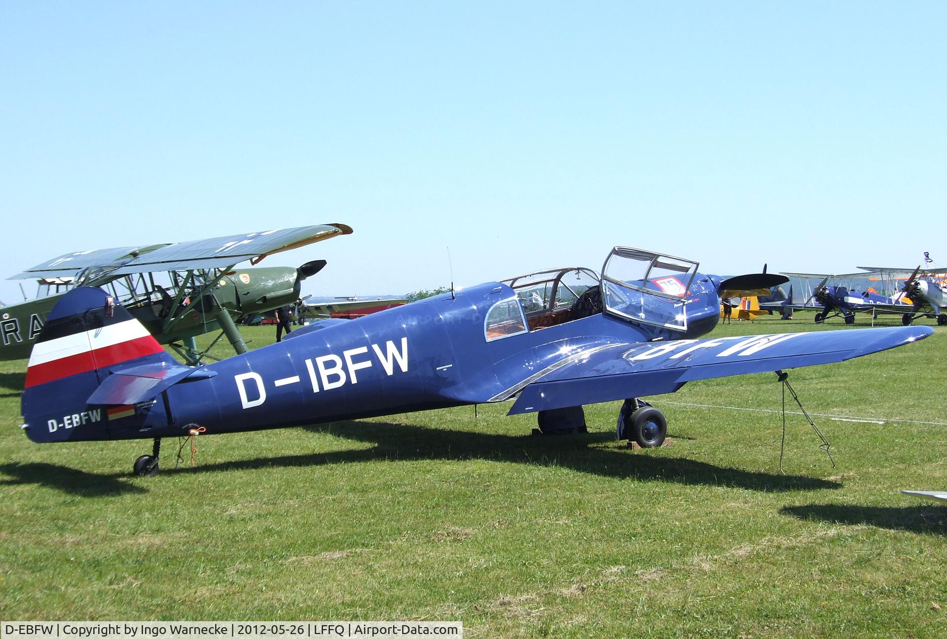 D-EBFW, 1937 Messerschmitt Bf-108 Taifun C/N 1561, Messerschmitt Bf 108B Taifun at the Meeting Aerien 2012, La-Ferte-Alais