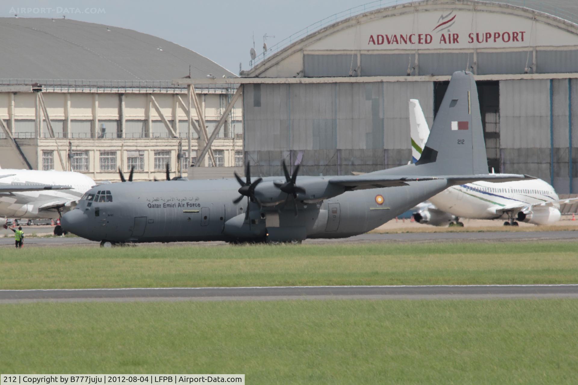 212, 2011 Lockheed Martin C-130J-30 Super Hercules C/N 382-5663, on transit at Le Bourget
