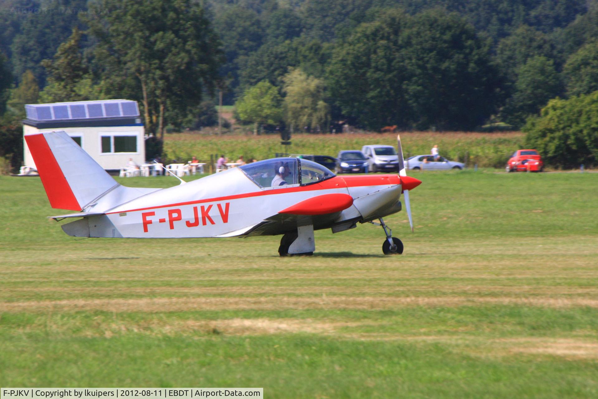 F-PJKV, Paumier MP-21 C/N 01, An unique French homebuilt arrived at Schaffen Diest for the 2012 Oldtimer Fly-in.
