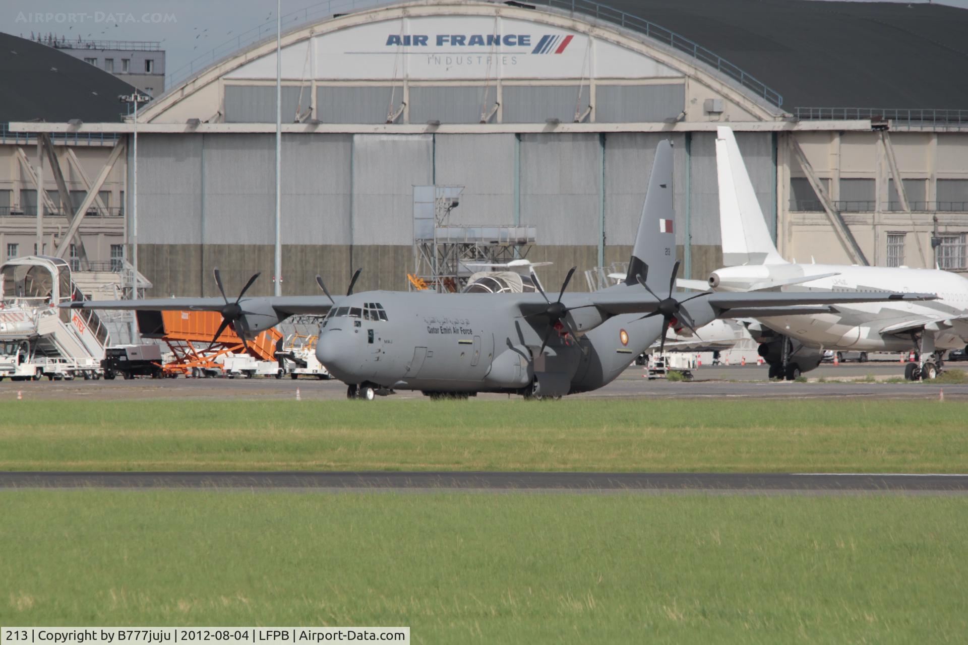 213, 2011 Lockheed Martin C-130J-30 Super Hercules C/N 382-5668, on transit at Le Bourget