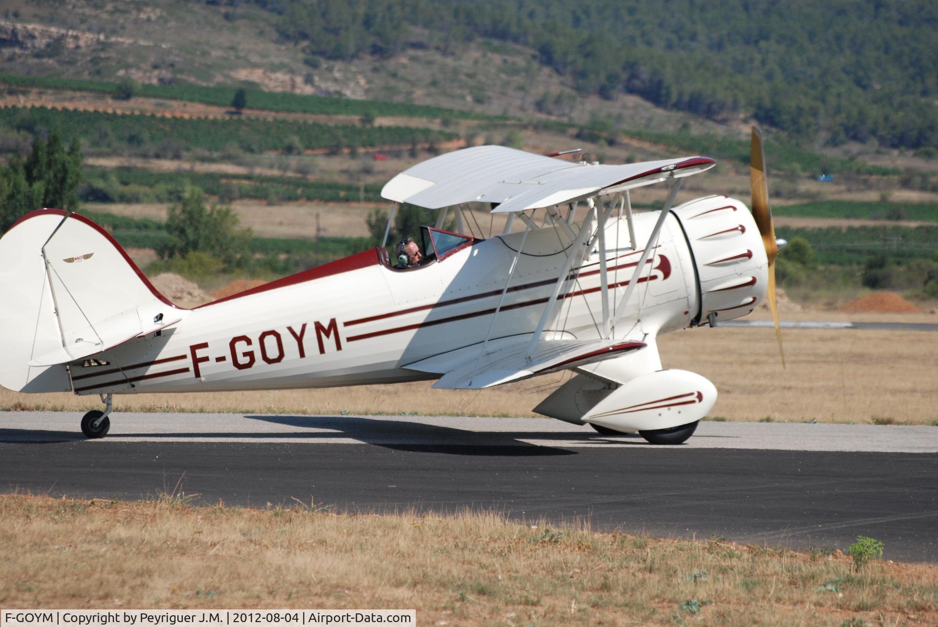 F-GOYM, 1993 Waco YMF-F5C C/N F5C-053, Before taking off at Lézignan-Corbières (France)