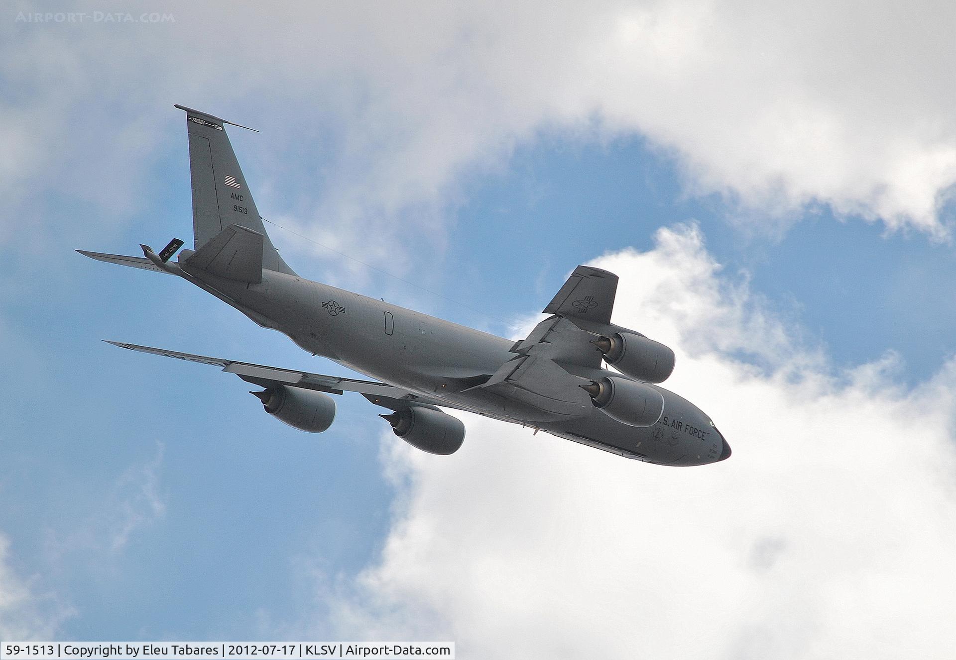 59-1513, 1960 Boeing KC-135T Stratotanker C/N 18001, Taken over Nellis Air Force Base, Nevada.