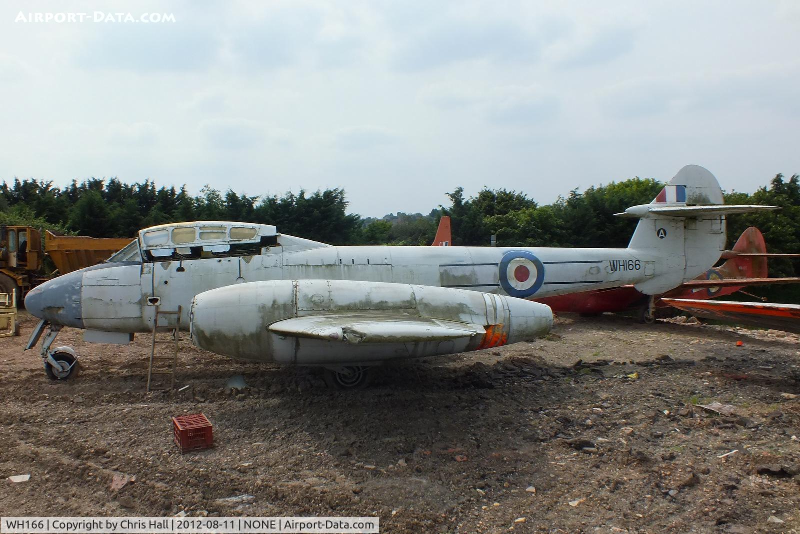 WH166, 1952 Gloster Meteor T.7 C/N not found WH166, part of a private collection on a farm in Pershore, Worcestershire