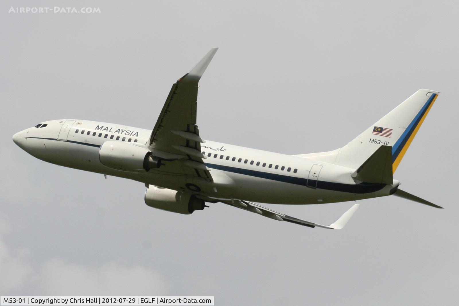 M53-01, 1999 Boeing 737-7H6 C/N 29274, Royal Malaysian Air Force