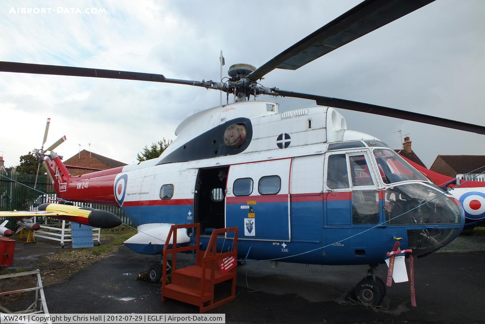XW241, 1968 Aerospatiale SA-330E Puma HC-1 C/N 08 (prototype), at the Farnborough Air Sciences Trust museum