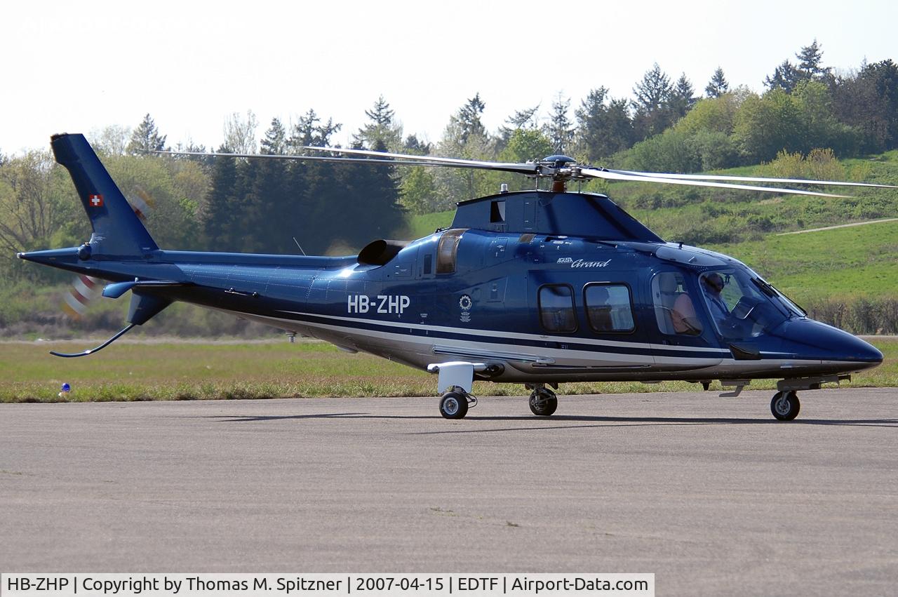HB-ZHP, 2006 Agusta A-109S Grand C/N 22025, Swift Copters SA HB-ZHP arriving at QFB ramp