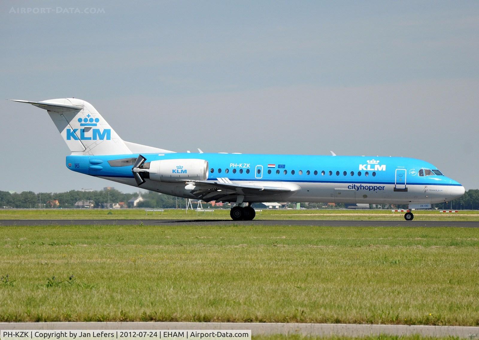 PH-KZK, 1997 Fokker 70 (F-28-0070) C/N 11581, KLM Cityhopper