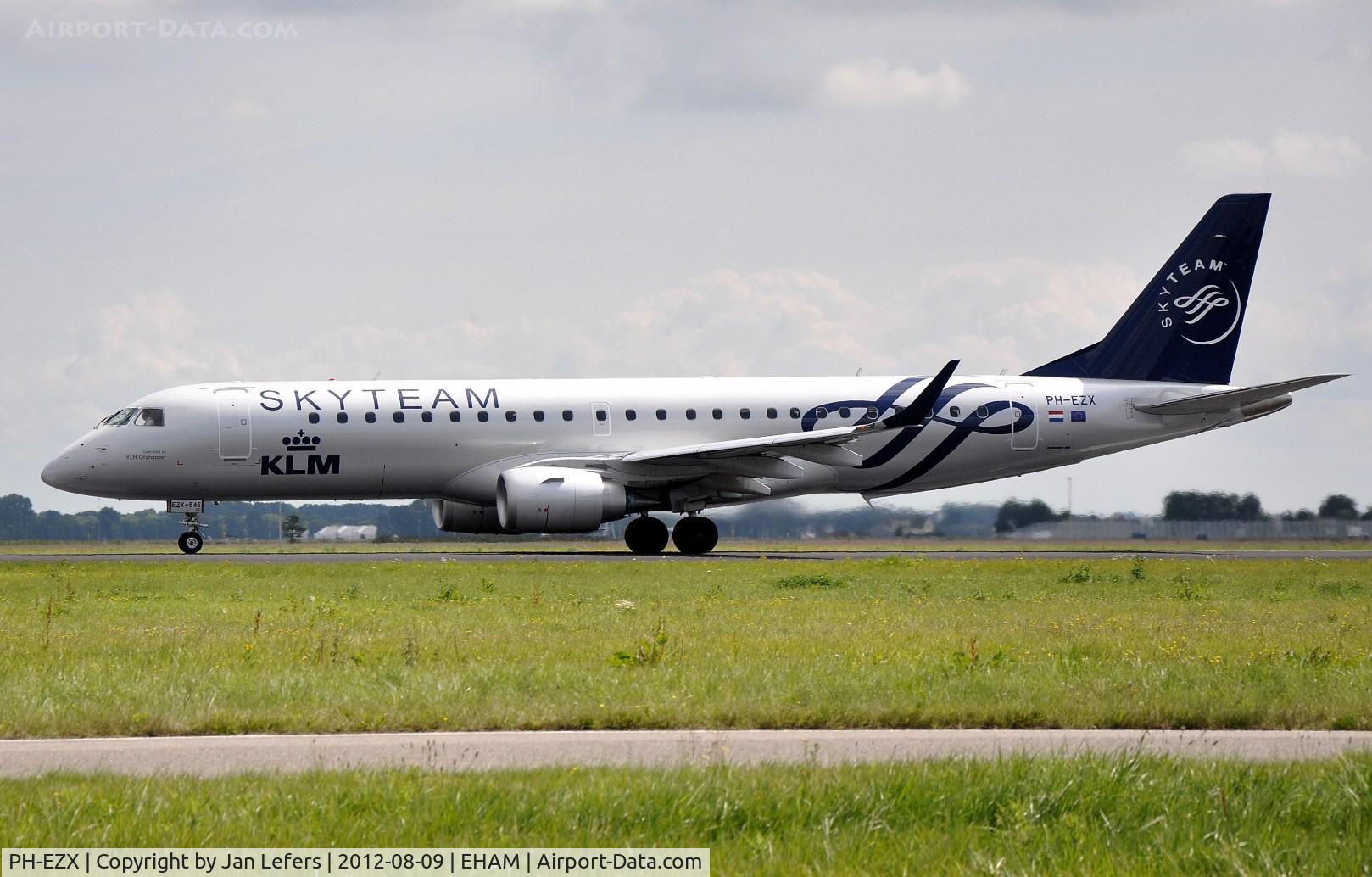 PH-EZX, 2012 Embraer 190LR (ERJ-190-100LR) C/N 19000545, KLM Skyteam