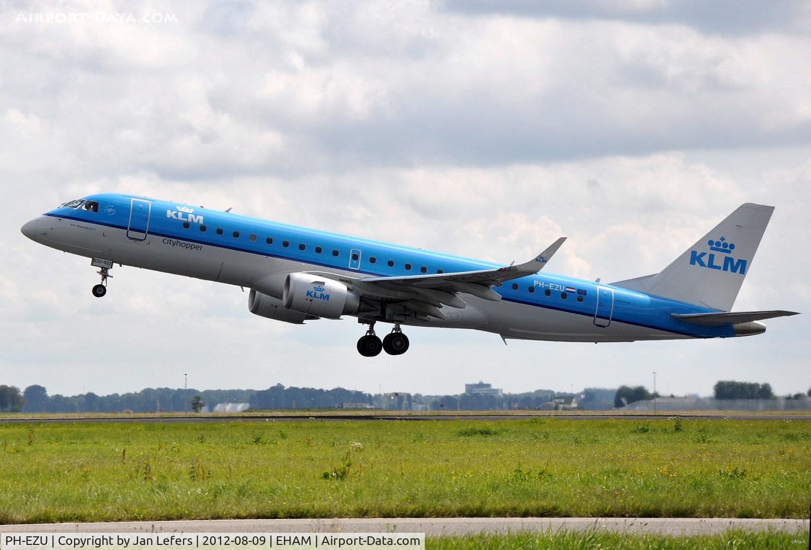 PH-EZU, 2012 Embraer 190LR (ERJ-190-100LR) C/N 19000522, KLM Cityhopper