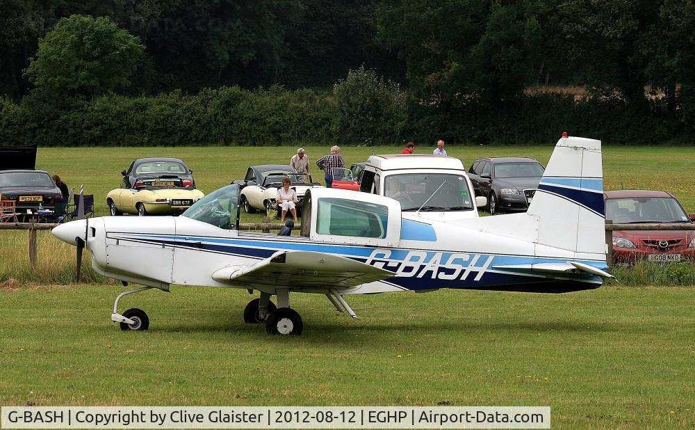 G-BASH, 1973 Grumman American AA-5 Traveler C/N AA5-0319, Ex: N5419L > G-BASH > EI-AWV > G-BASH - Originally owned to, General Aviation Sales Ltd in March 1973 and currently a Trustee of, Bash Flying Group since October 1995.
