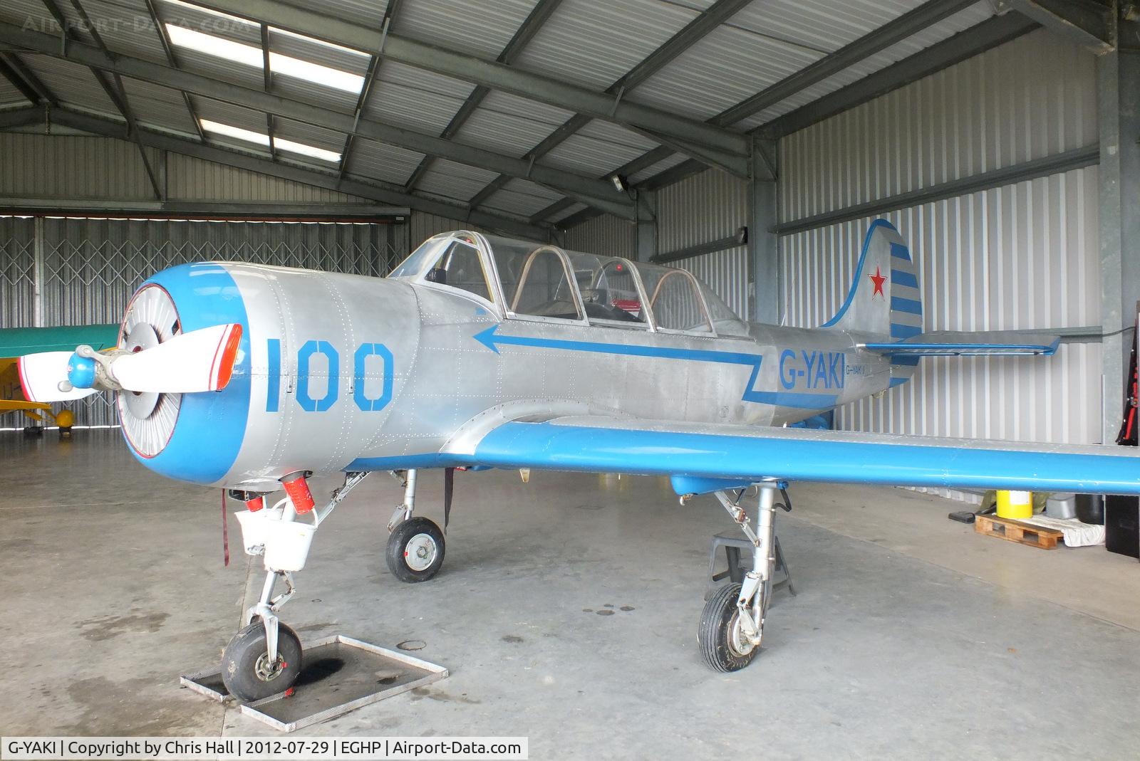 G-YAKI, 1986 Bacau Yak-52 C/N 866904, at Popham Airfield, Hampshire