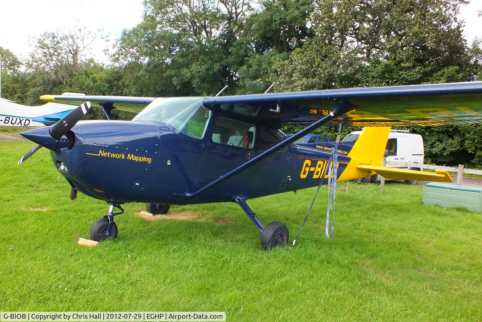 G-BIOB, 1981 Reims F172P Skyhawk C/N 2042, at Popham Airfield, Hampshire