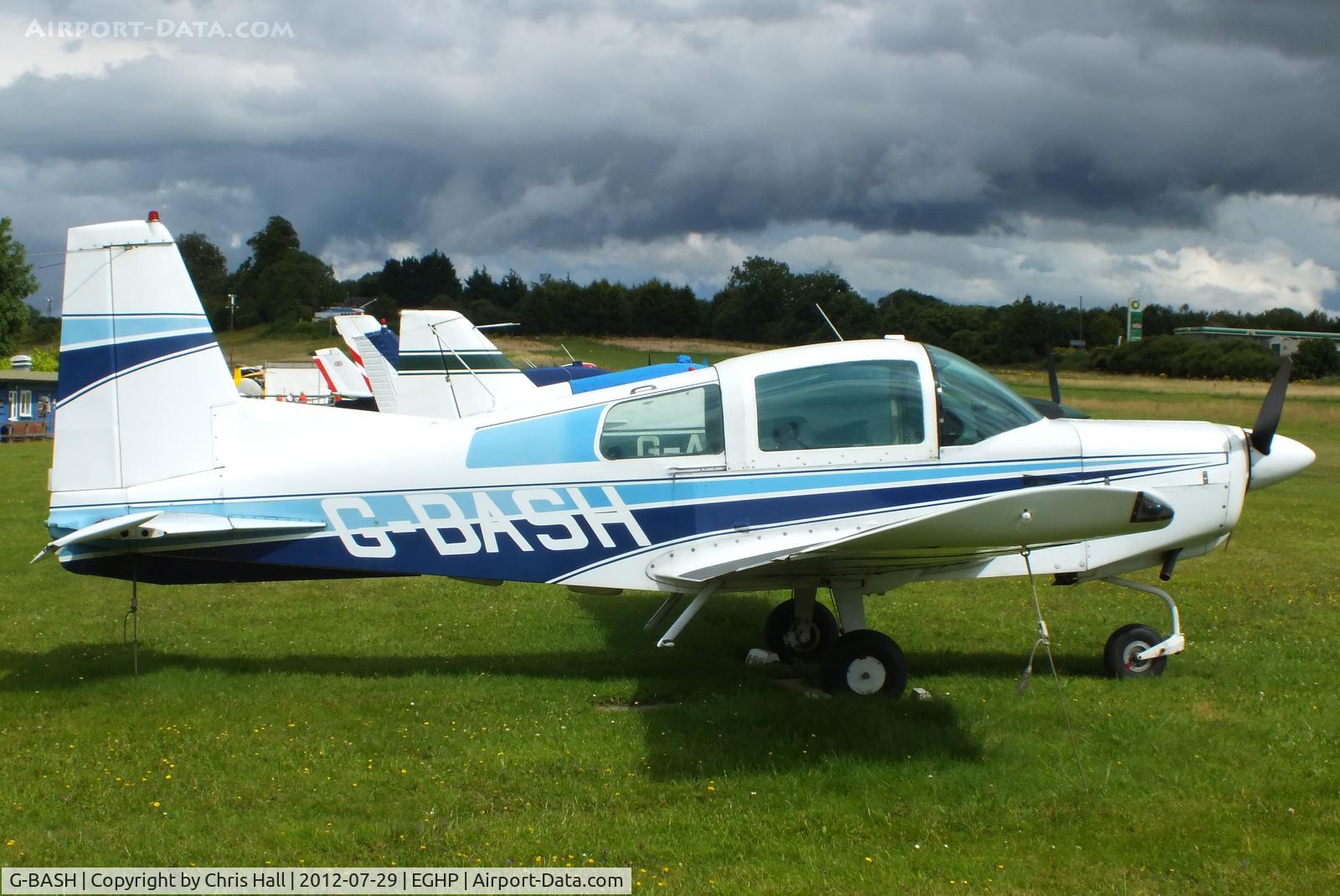 G-BASH, 1973 Grumman American AA-5 Traveler C/N AA5-0319, at Popham Airfield, Hampshire