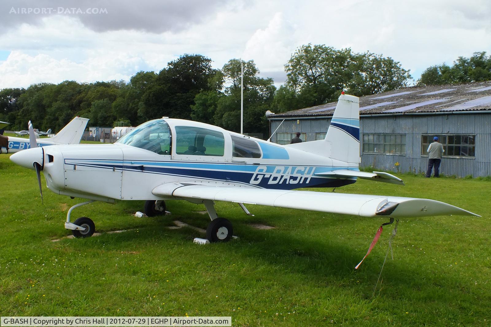 G-BASH, 1973 Grumman American AA-5 Traveler C/N AA5-0319, at Popham Airfield, Hampshire