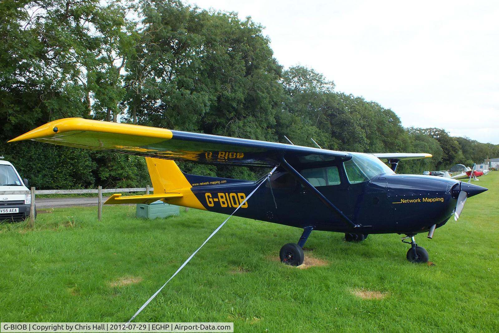 G-BIOB, 1981 Reims F172P Skyhawk C/N 2042, at Popham Airfield, Hampshire