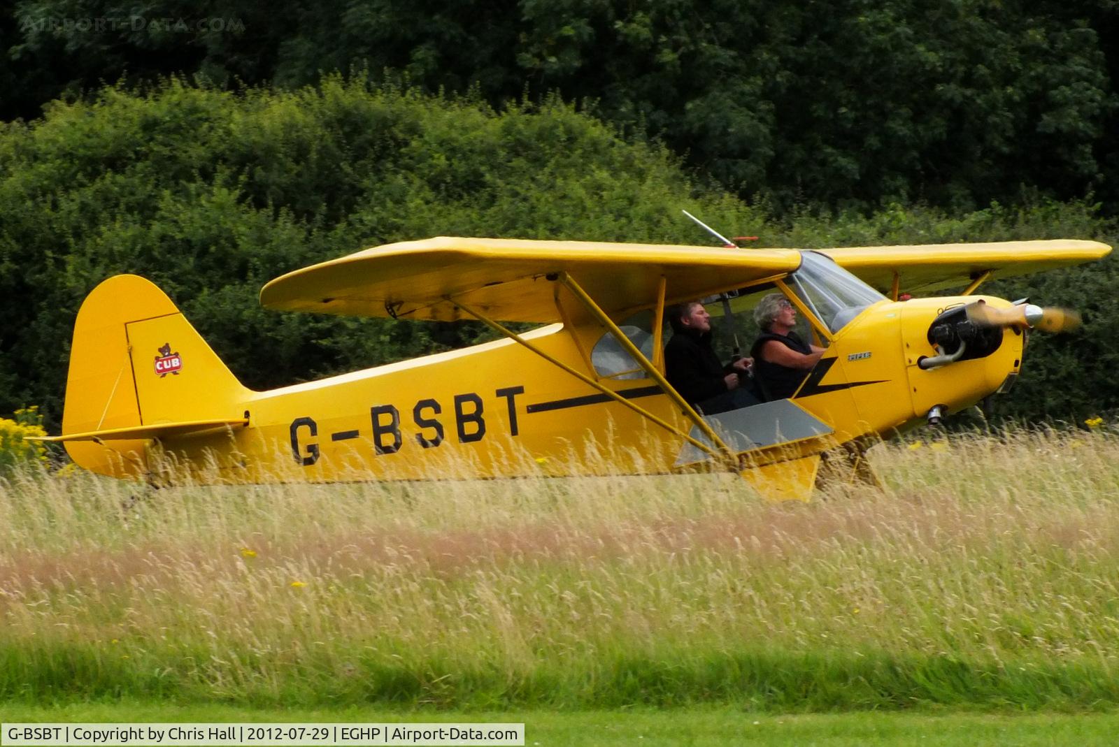 G-BSBT, 1946 Piper J3C-65 Cub Cub C/N 17712, at Popham Airfield, Hampshire