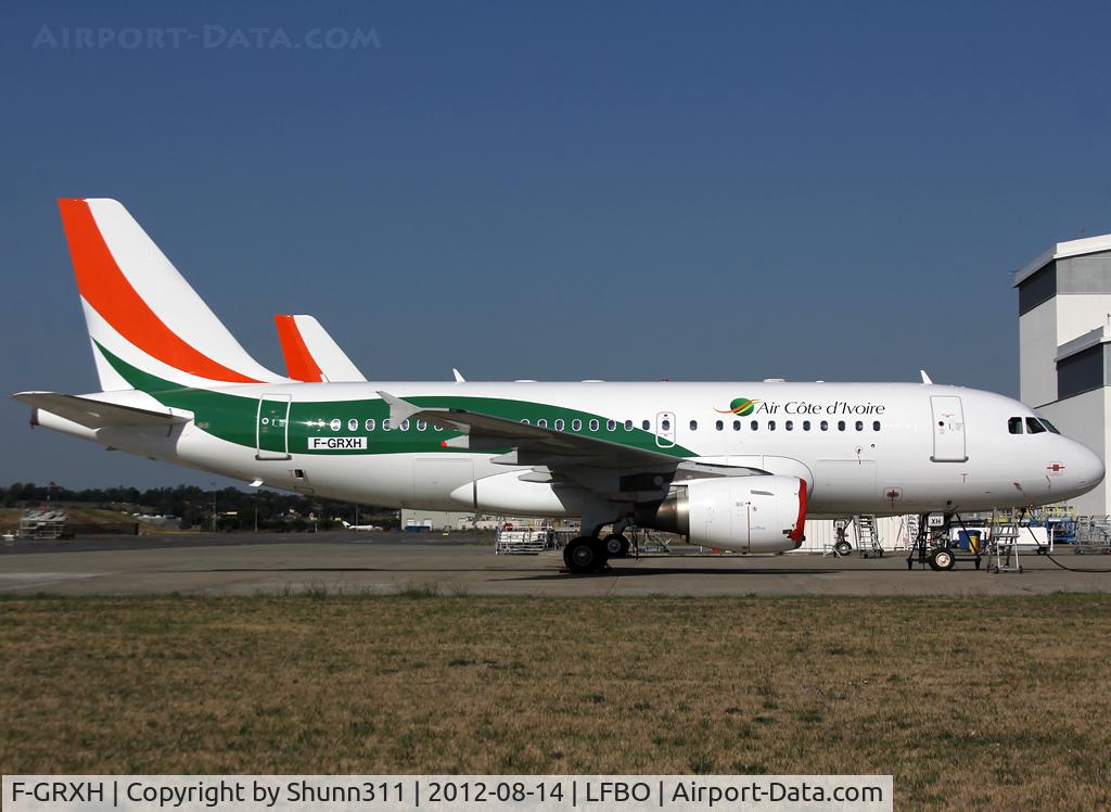 F-GRXH, 2004 Airbus A319-115LR C/N 2228, Parked at Air France facility with its new owner c/s... You can find this pic also to Wikimedia  for the new Air Cote d'Ivoire page here : http://commons.wikimedia.org/wiki/File:A319-100_AirCoteDIvoire_F-GRXH_TLS_140812_EPajaud.png.