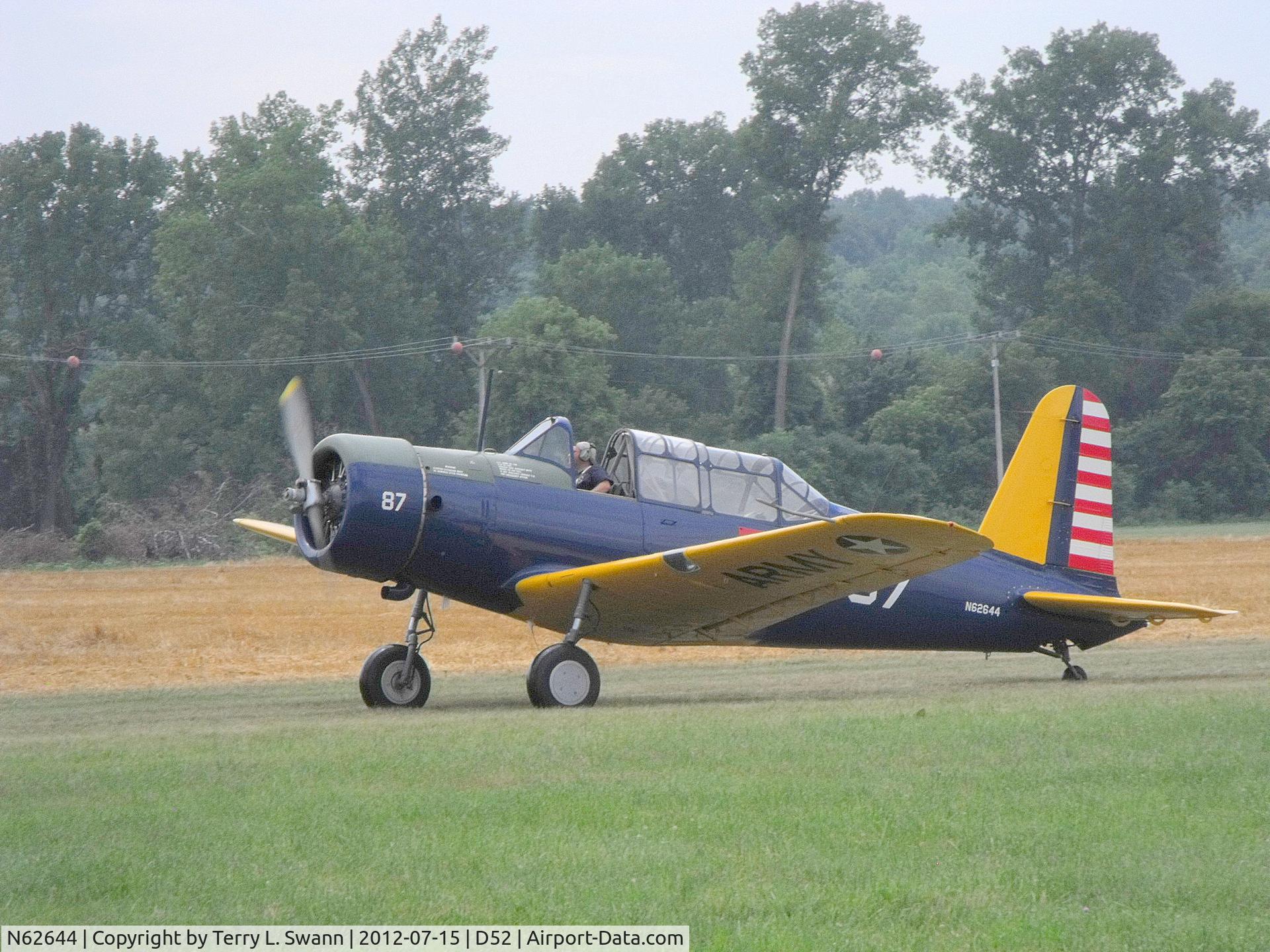 N62644, 1942 Consolidated Vultee BT-13 C/N 79-1287, At the Geneseo Air Show.