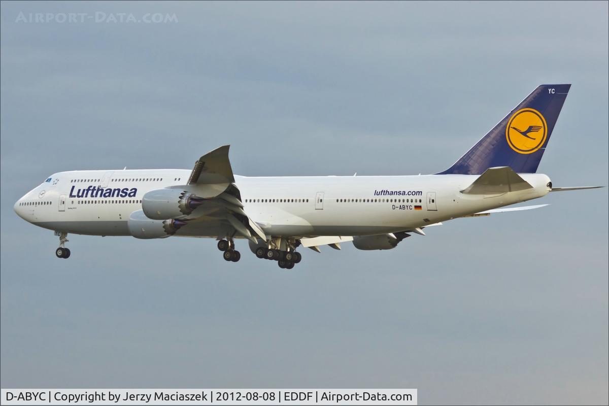 D-ABYC, 2012 Boeing 747-830 C/N 37828, Boeing 747-830