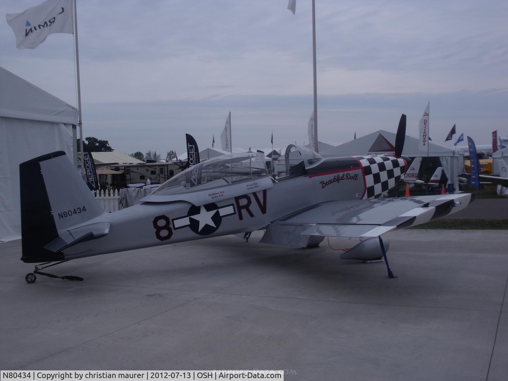 N80434, 2000 Vans RV-8 C/N 80434, rv-8