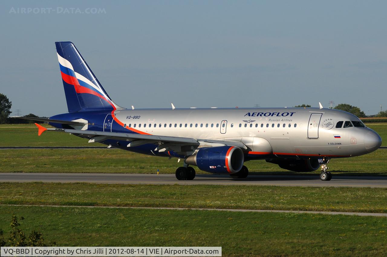VQ-BBD, 2009 Airbus A319-111 C/N 3838, Aeroflot