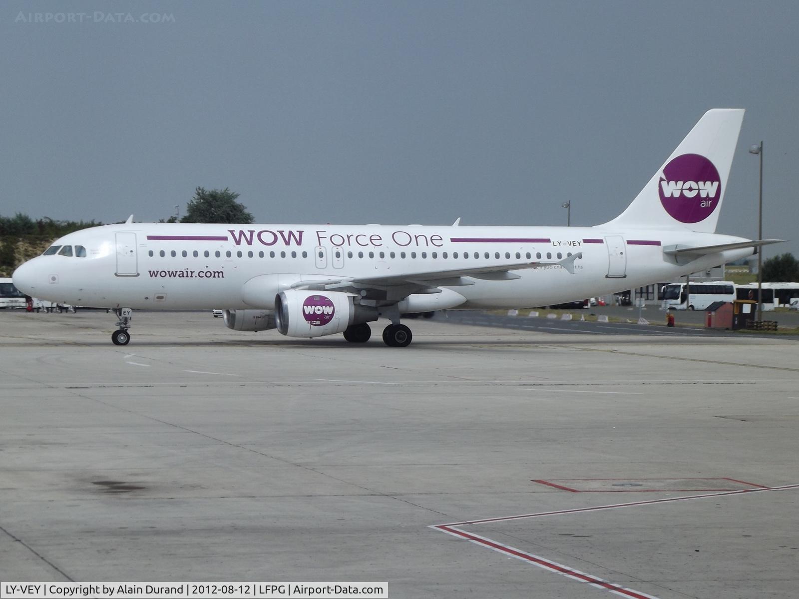 LY-VEY, 1993 Airbus A320-212 C/N 419, Leased by Aviation Capital, Echo-Yankee is operated by Avion Express on behalf of WOW as WOW force One.