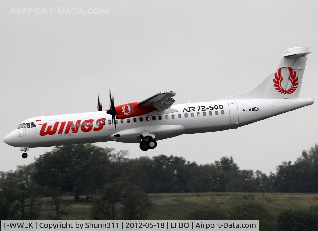 F-WWEK, 2012 ATR 72-500 C/N 1024, C/n 1024 - To be PK-WFW