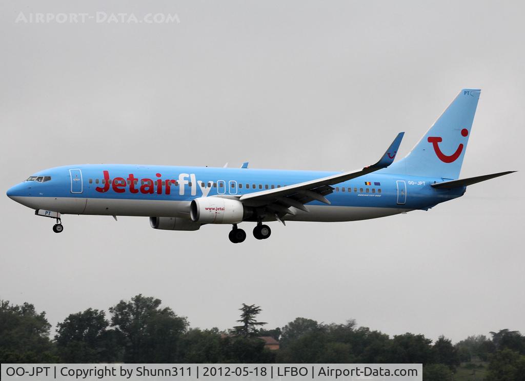 OO-JPT, 2007 Boeing 737-8K5 C/N 34691, Landing rwy 14R