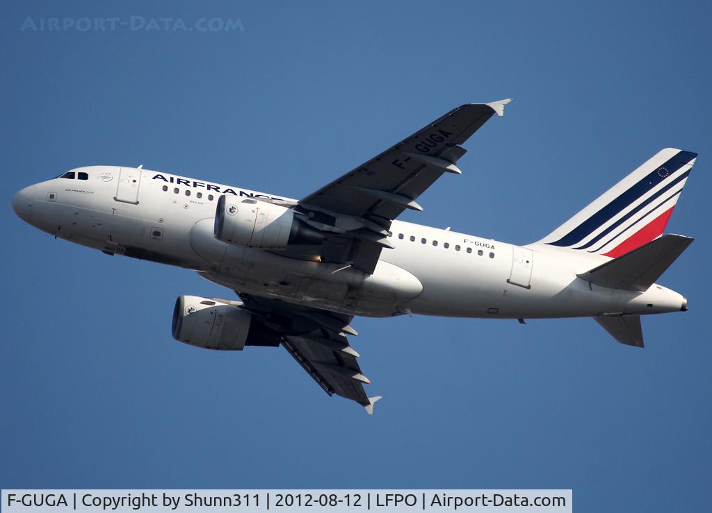 F-GUGA, 2002 Airbus A318-111 C/N 2035, Taking off from rwy 24