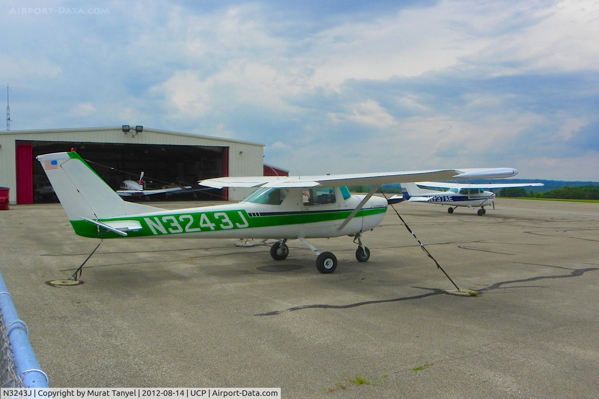 N3243J, 1966 Cessna 150G C/N 15065943, Parked at New Castle Municipal Airport