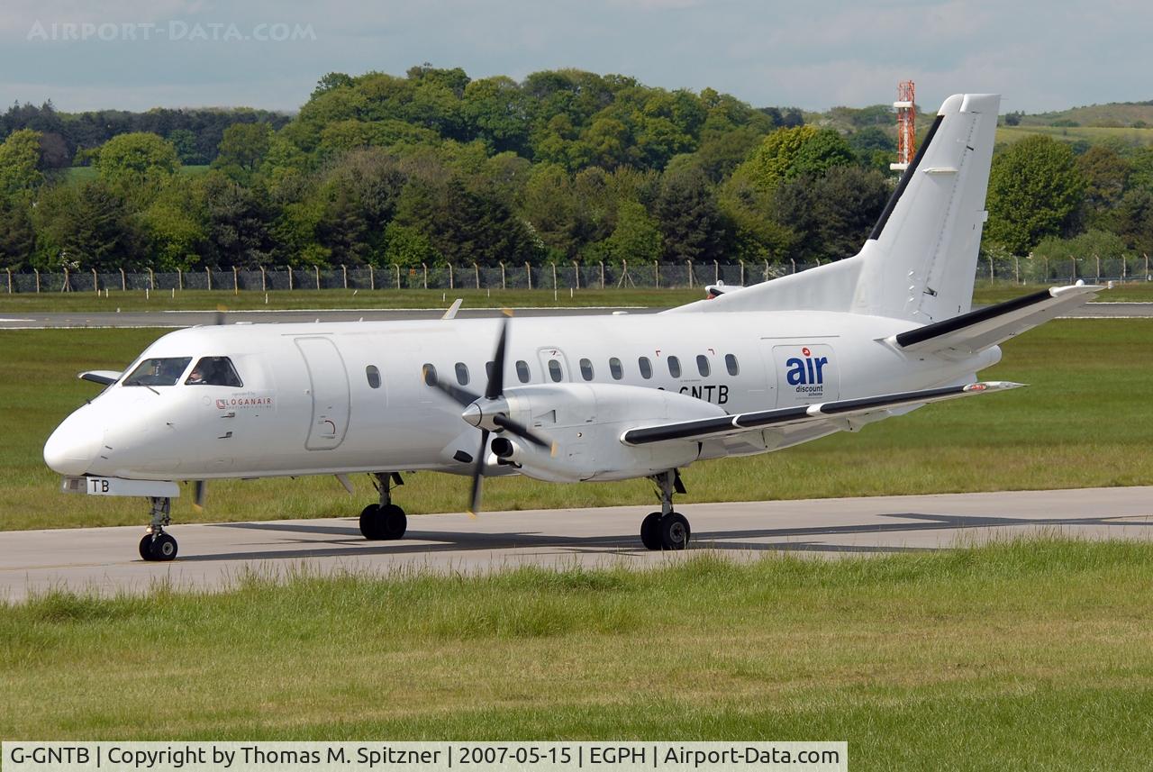 G-GNTB, 1987 Saab SF340A C/N 340A-082, Loganair G-GNTB in all white c/s