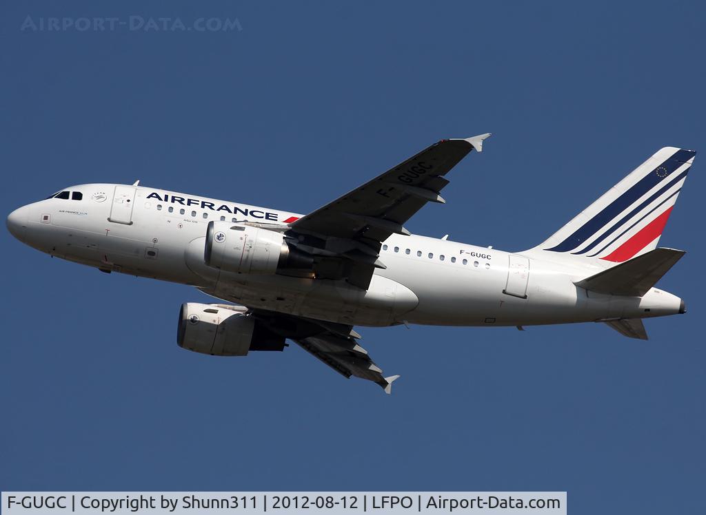 F-GUGC, 2002 Airbus A318-111 C/N 2071, Taking off from rwy 24