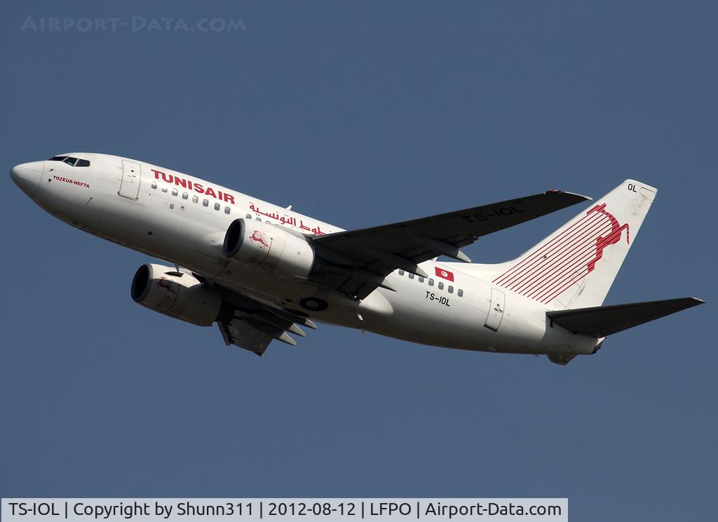 TS-IOL, 1999 Boeing 737-6H3 C/N 29497, Taking off from rwy 24