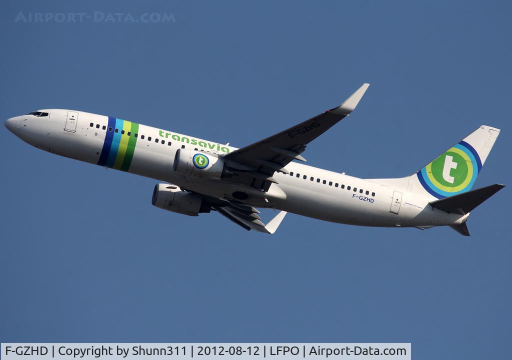 F-GZHD, 2008 Boeing 737-8K2 C/N 29650, Taking off from rwy 24