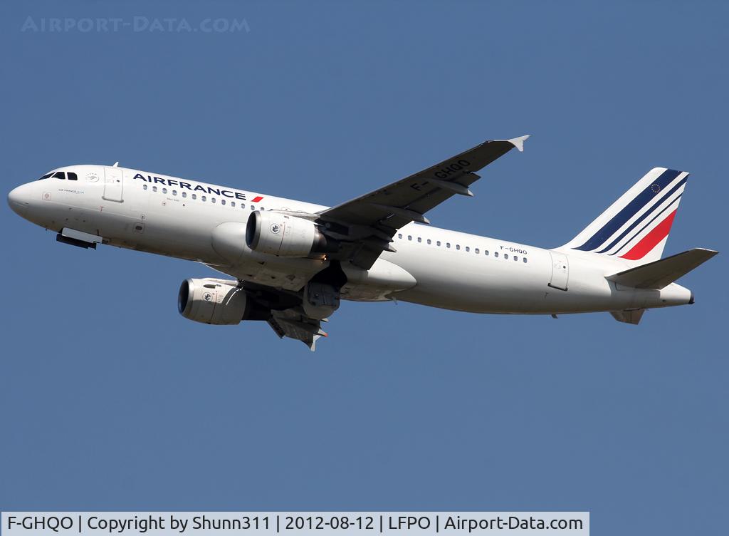 F-GHQO, 1991 Airbus A320-211 C/N 0278, Taking off rwy 24