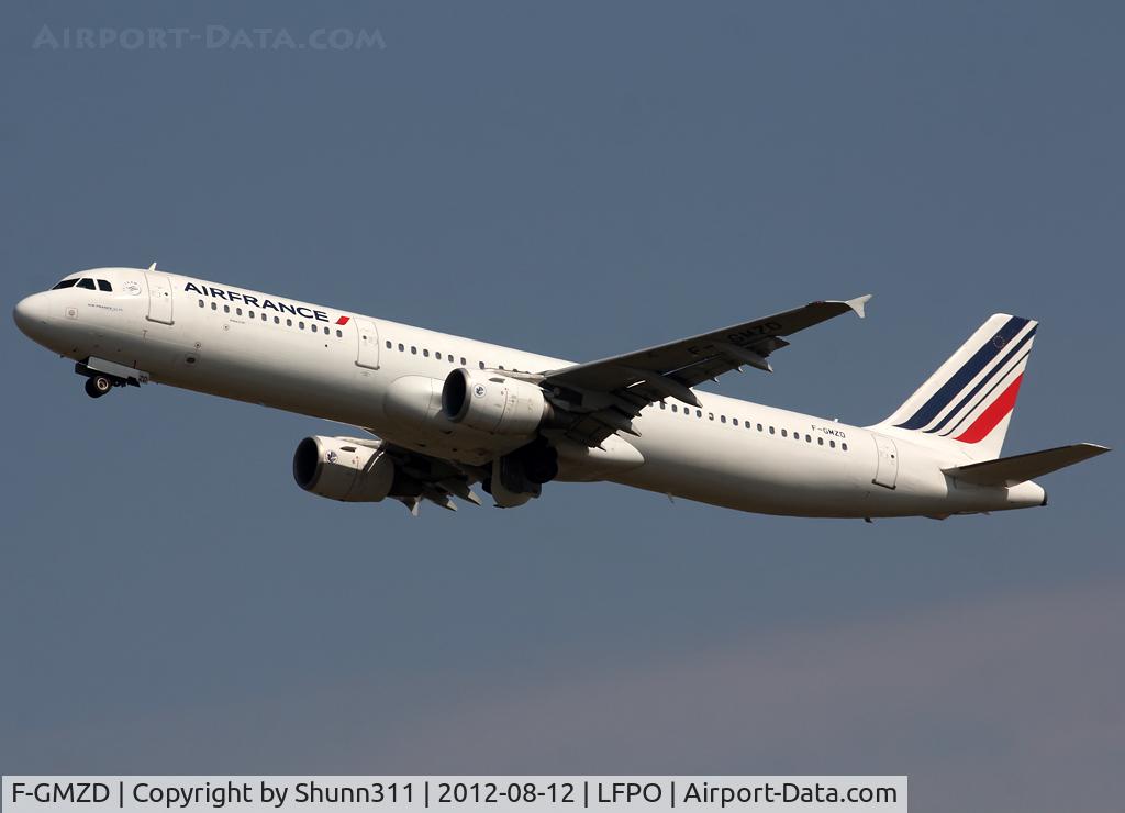 F-GMZD, 1995 Airbus A321-111 C/N 0529, Taking off from rwy 24