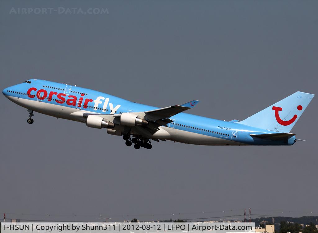 F-HSUN, 1993 Boeing 747-422 C/N 26880, Taking off from rwy 24